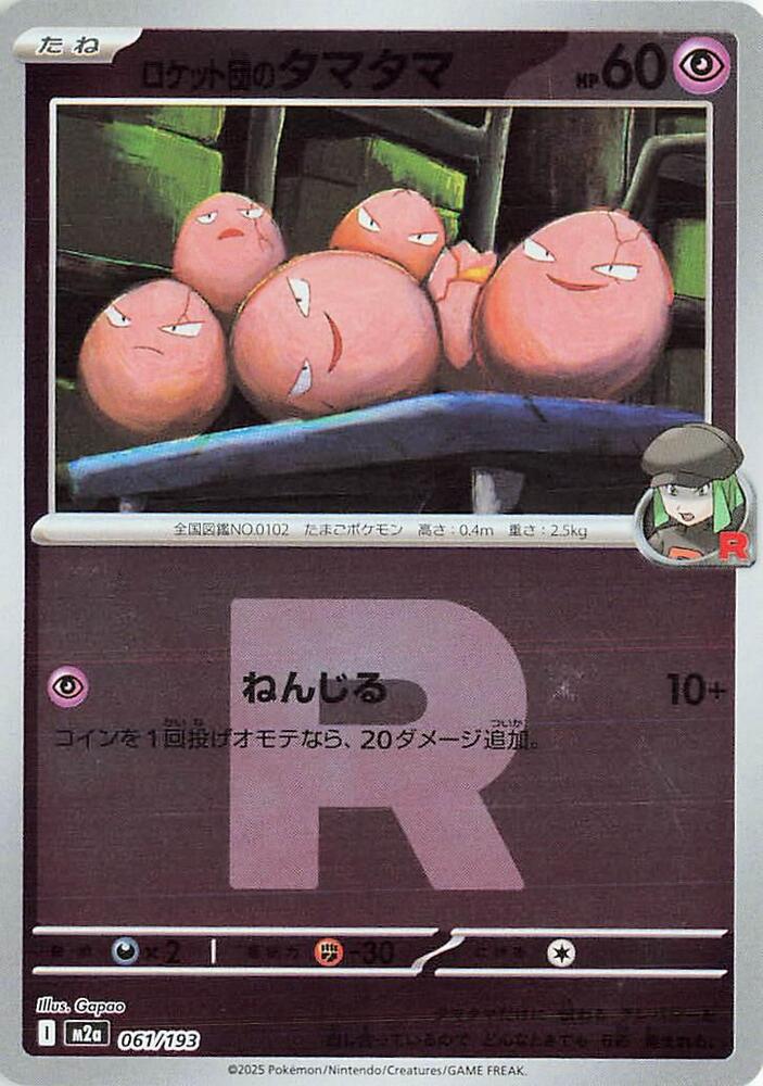 Team Rockets Exeggcute (Team Rocket Pattern)