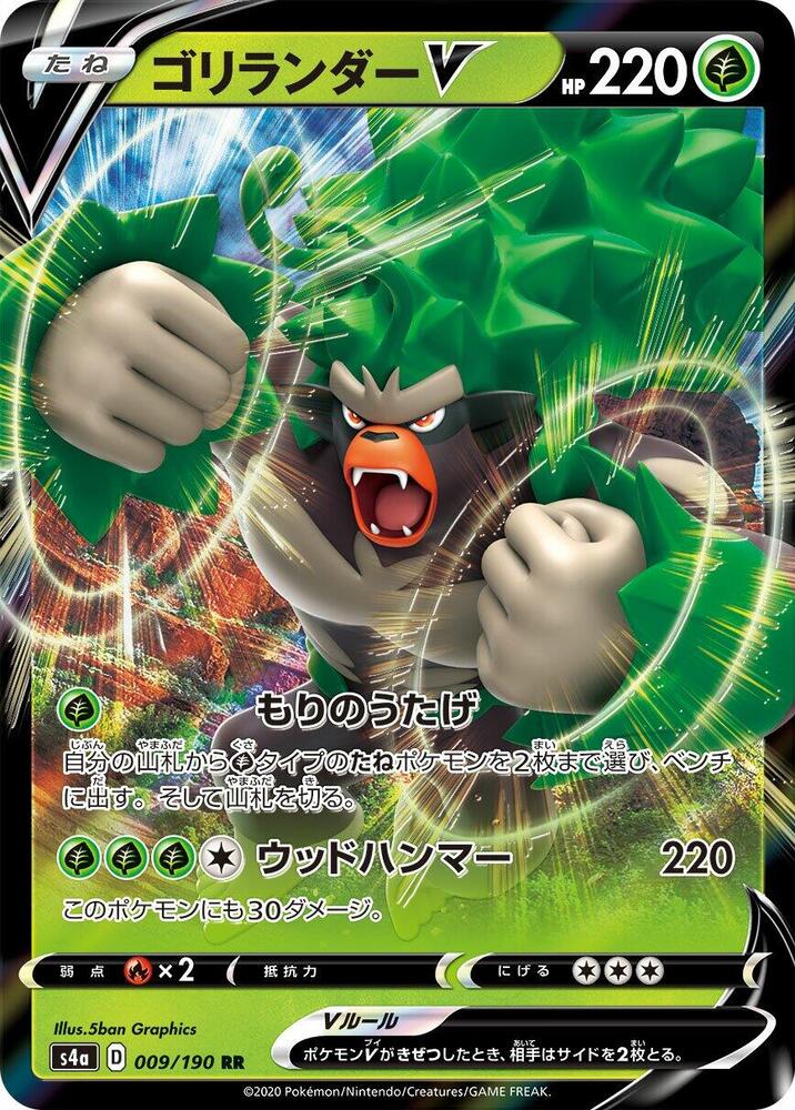 Rillaboom V (Double Rare) — Japanese Shiny Star V