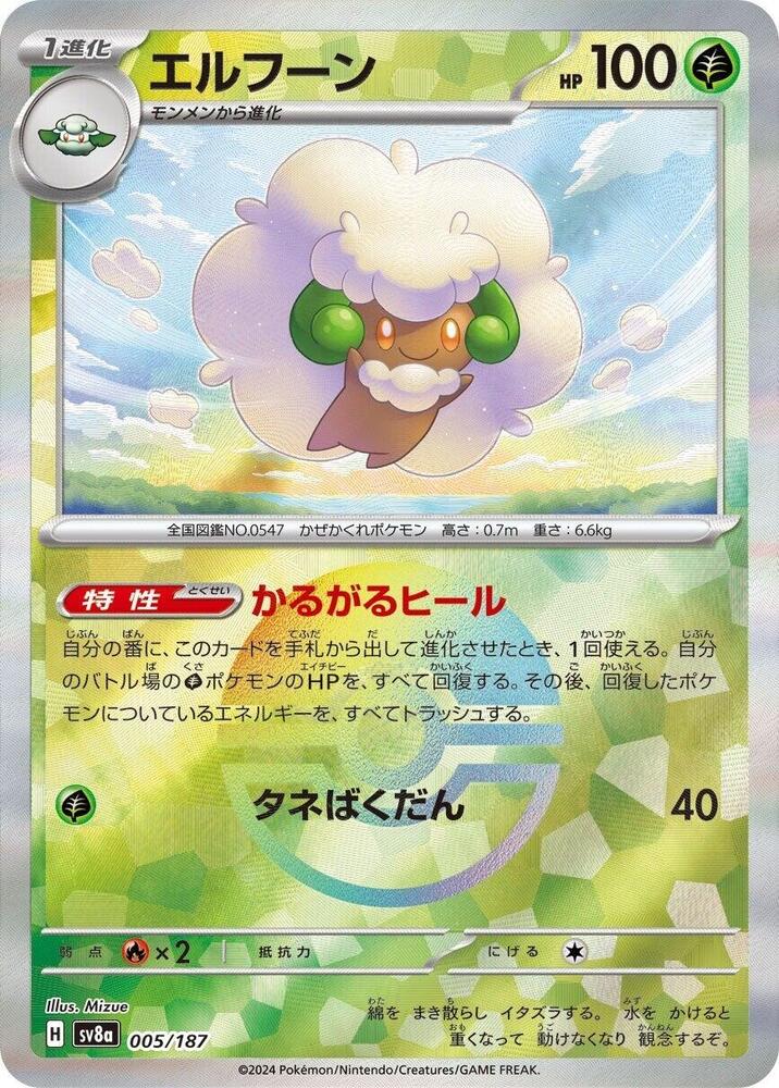 Whimsicott (Mirror Holofoil) — Japanese Terastal Fest ex
