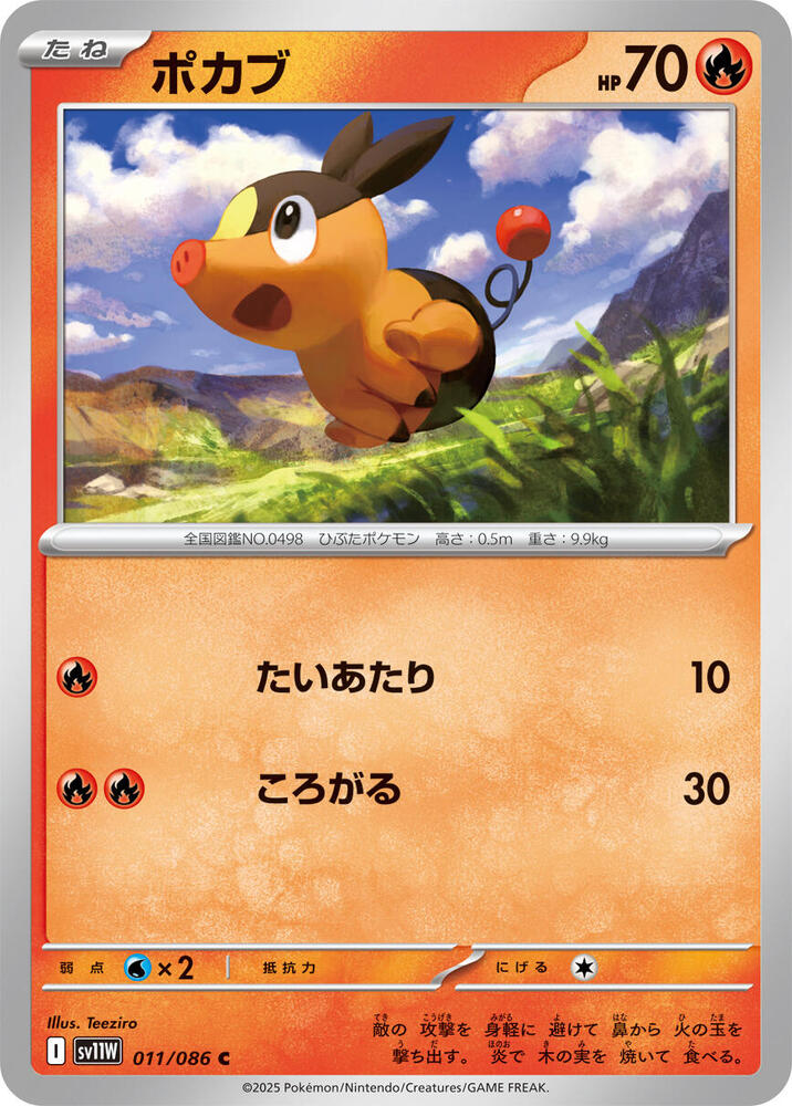 Tepig (Master Ball Pattern) — Japanese White Flare